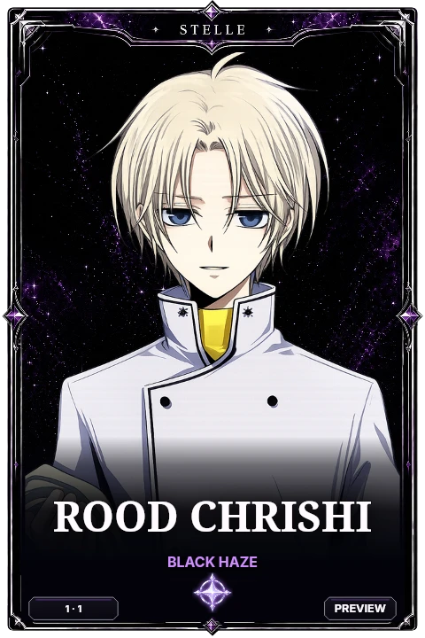 Rood Chrishi · Black Haze · Base · edition 1 catalogue preview