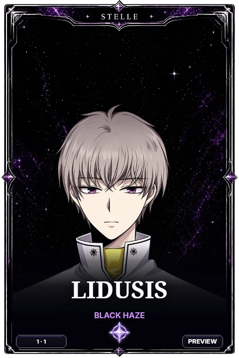 Lidusis · Black Haze · Base · edition 1 catalogue preview